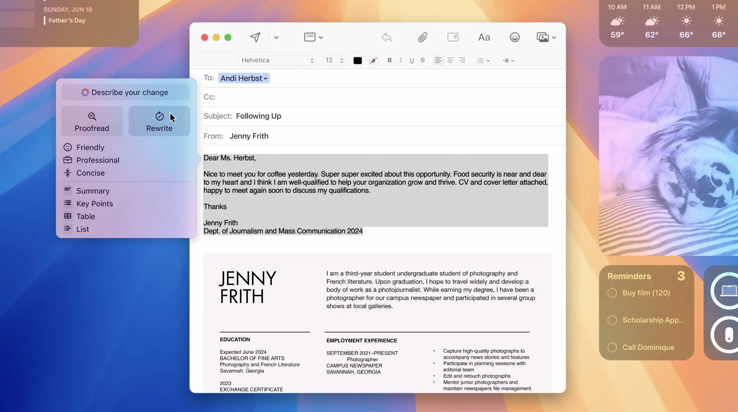 Apple AI Writing tools