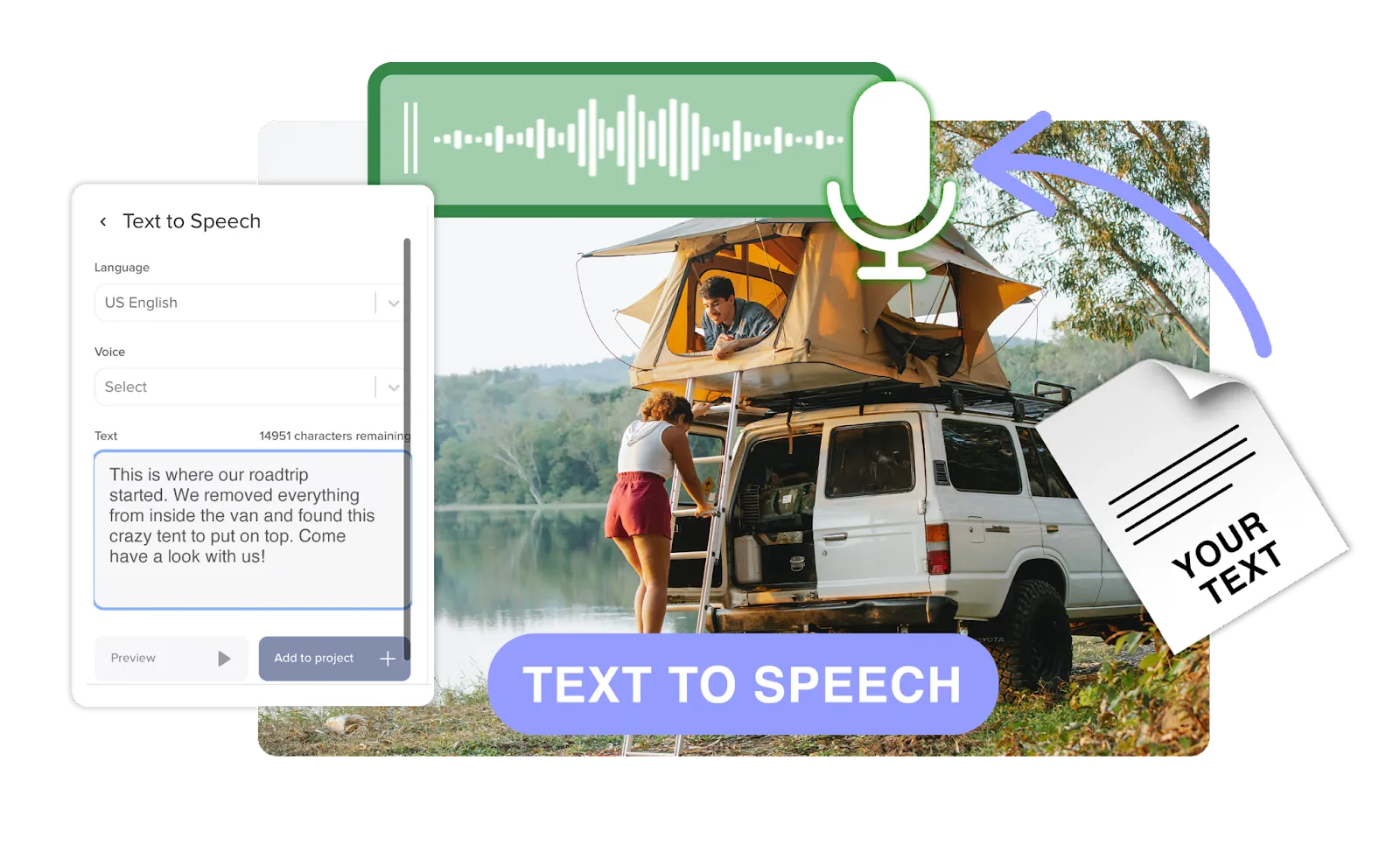 AI text-to-speech voiceover generator
