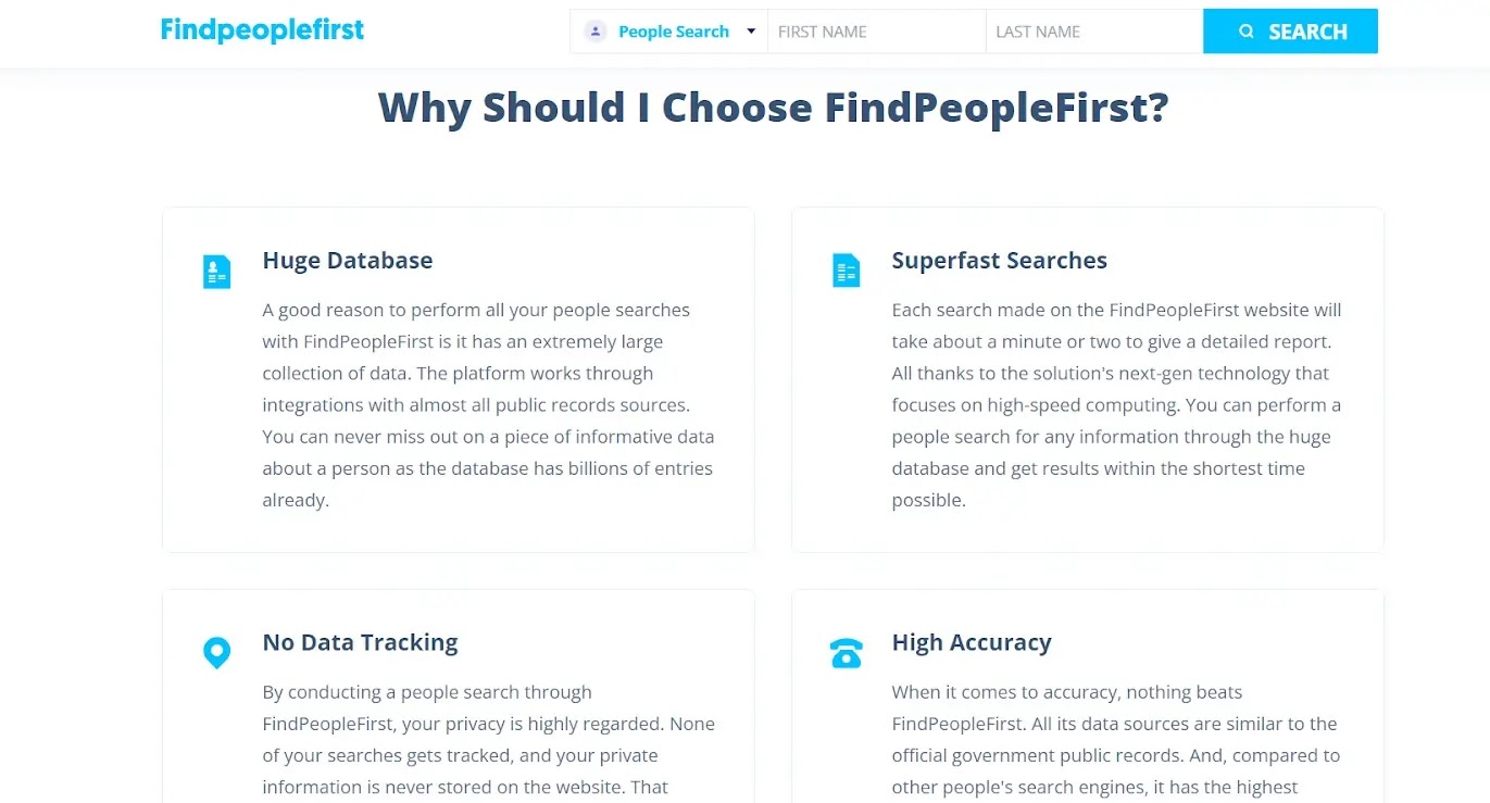 Benefits of Using Find People First