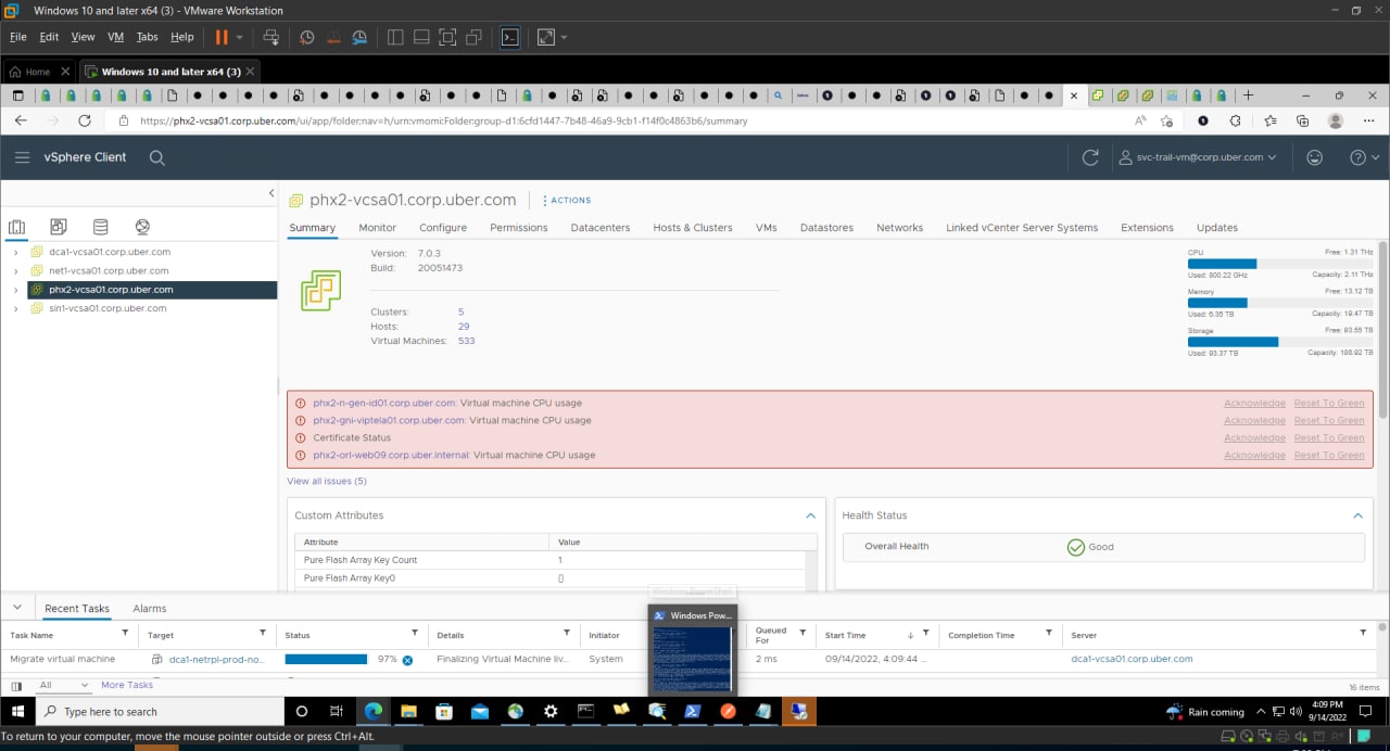vSphere Account