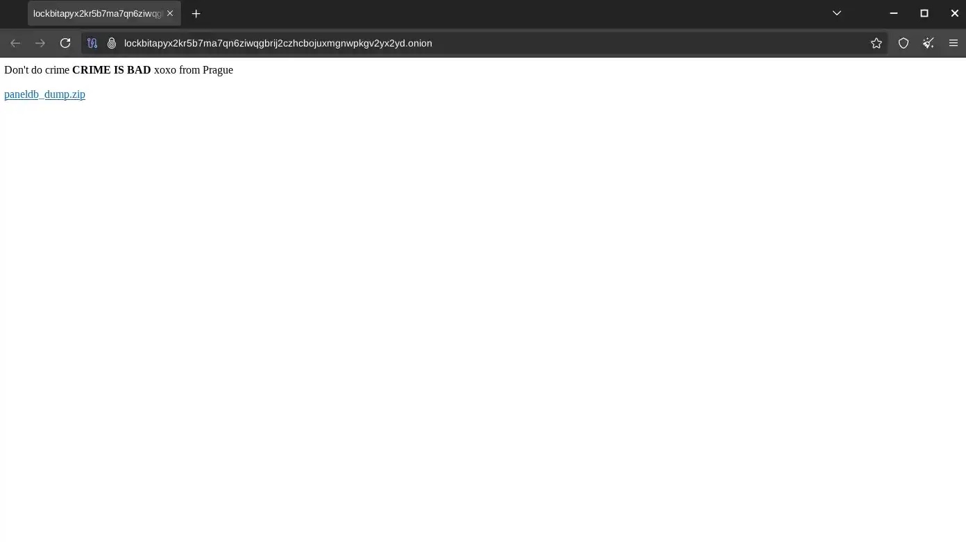Lockbit affiliate panels defaced