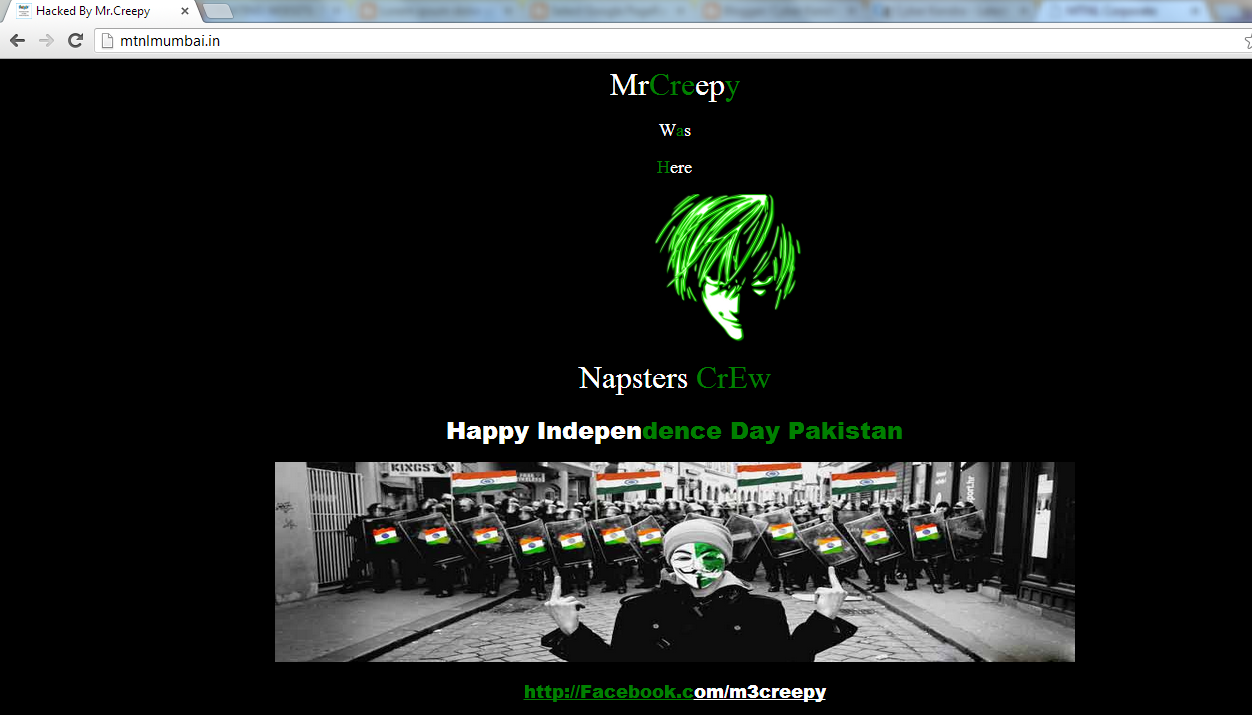 MTNL MUmbai Site Hacked By Pakistan Hacker, pakistani hacker hackimh indian sites, cyber war between india and pakistan, hacking websites, Indian governemnt under cyber attack