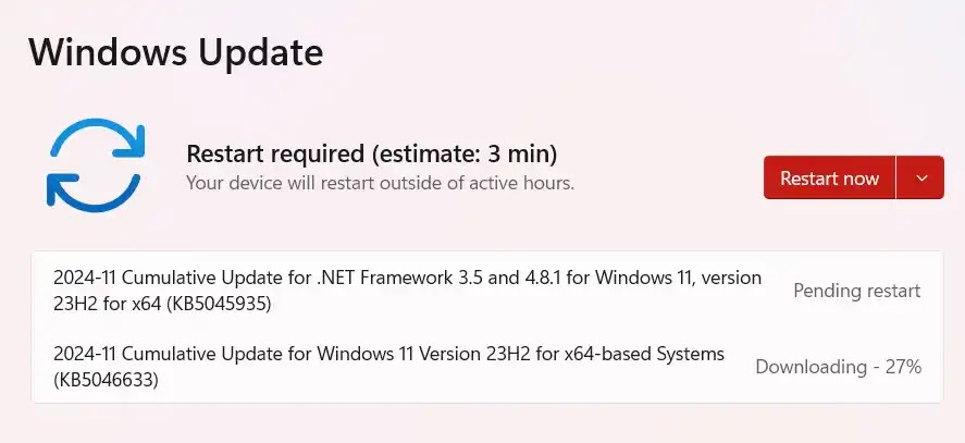 Windows November Update