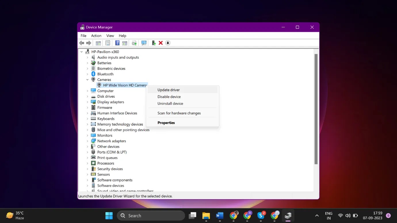 Update Your Webcam Driver