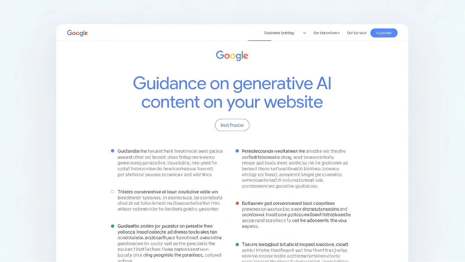 Google Guidance onAI Content