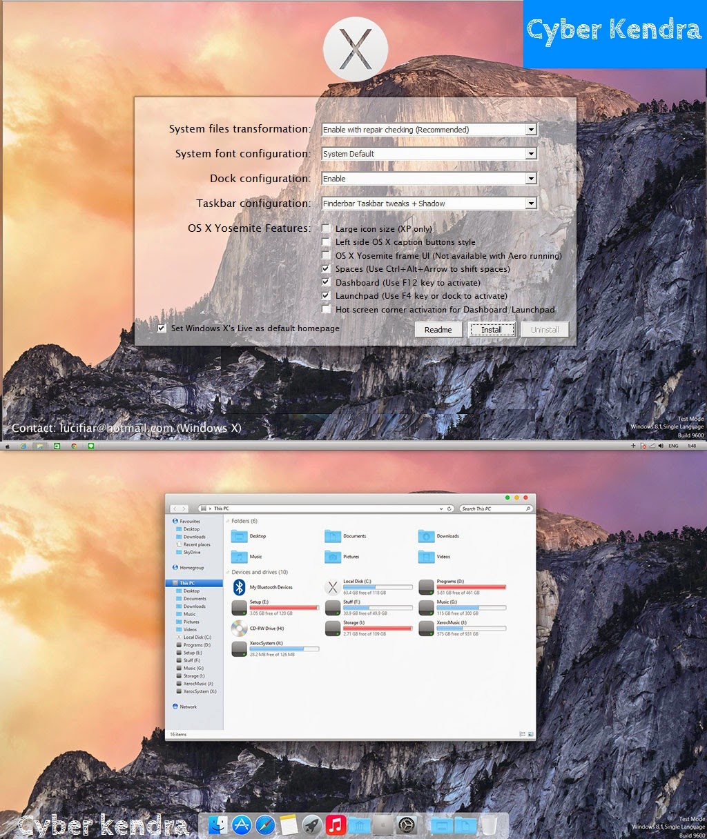 Yosemite's look, Apple look, Apple and Microsoft, Mac and Windows