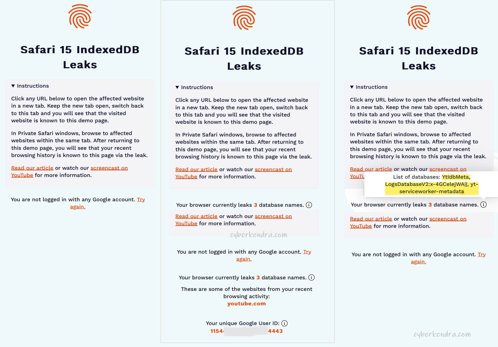 Safari Leaking Users Data