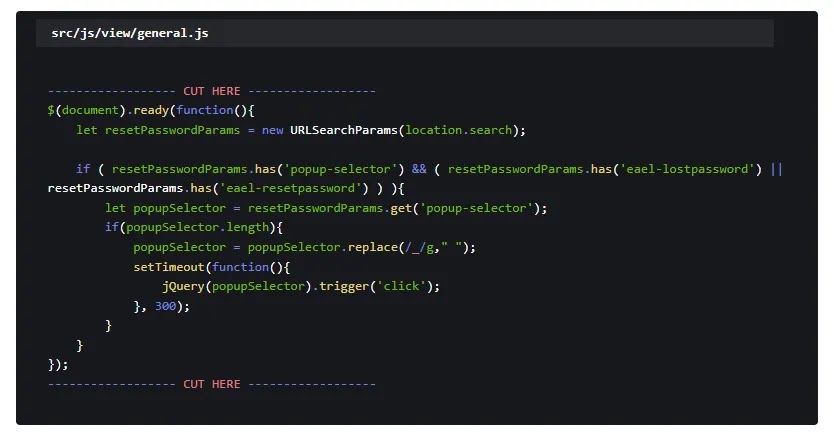 Vulnerable code