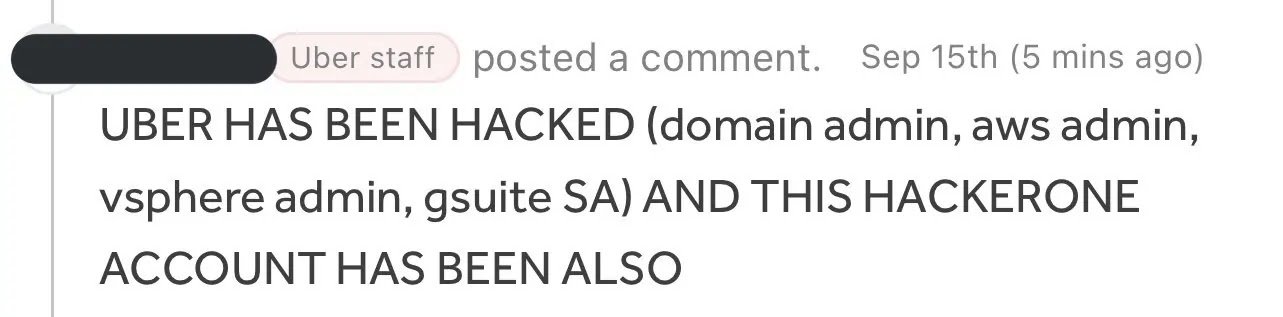 Uber hacker account Hacked