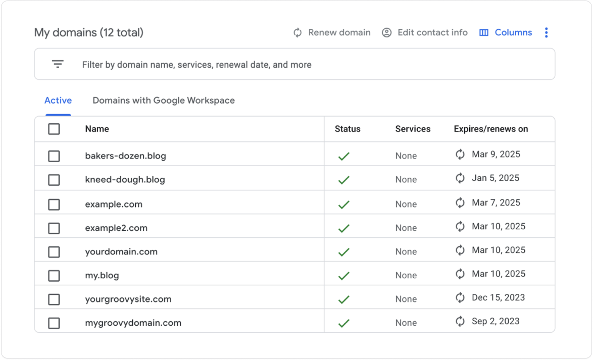 Select your domain Select your domain