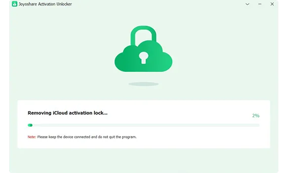 Begin to remove activation lock. Begin to remove activation lock.