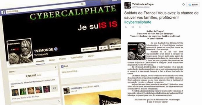 TV5MONDE Hacked facebook Page hacked, hacking TV network, TV5Monde hacked