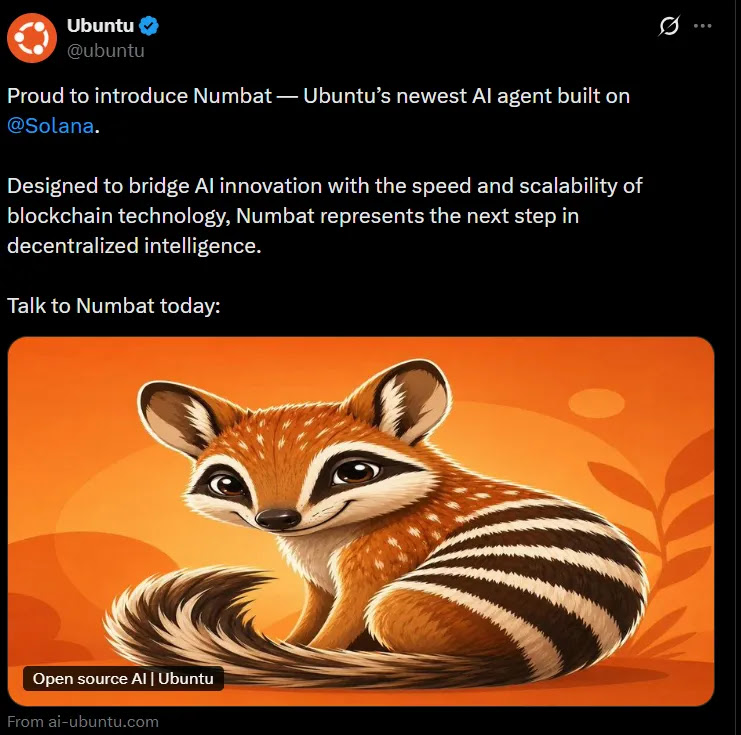 Fake Ubuntu AI X Post