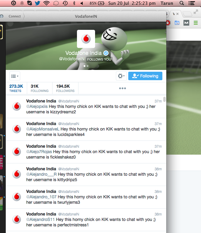 Vodafone India, twitter account hacked, phishing attack